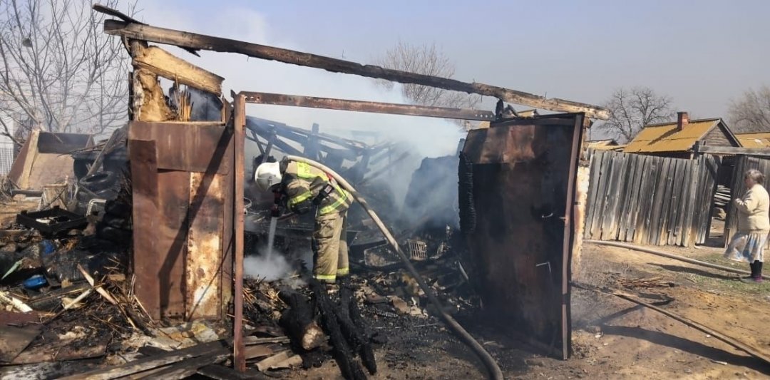 Пожар в хозяйственной постройке в городском округе Котельники